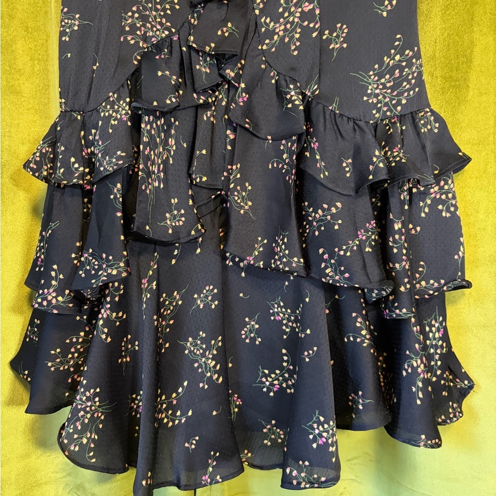 NWT Hello Molly Ruffle Bust Tie Floral Sprint Print Mini Dress US 6 Retail $90 - Picture 5 of 9